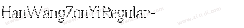 HanWangZonYi Regular字体转换